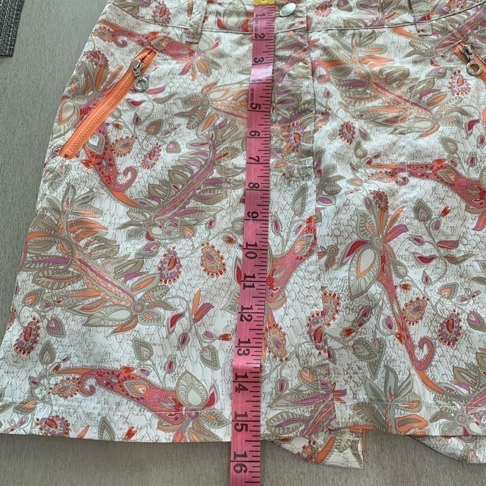 DAILY SPORTS Golf or tennis paisley skort skirt EUC size 2 - Picture 11 of 14